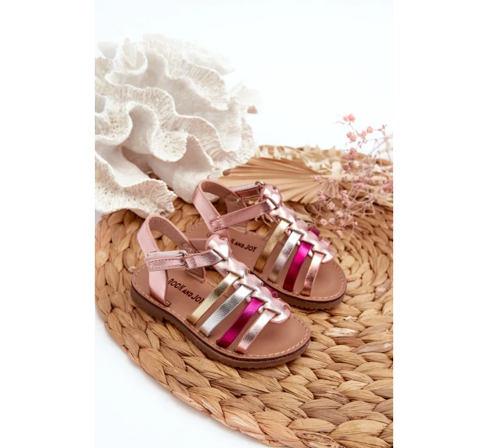 Sandałki Gladiatorki Dziecięce Zapinane Na Rzep Multikolor Radovia