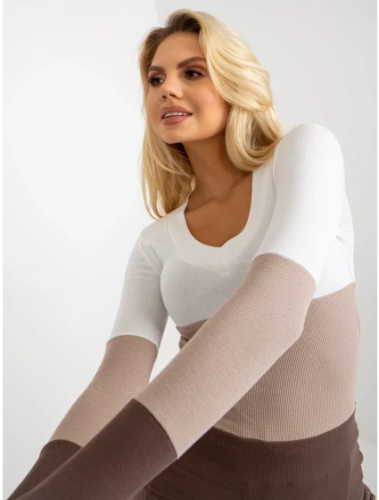 Blúzka RV BZ 8431.31X bielo-hnedá