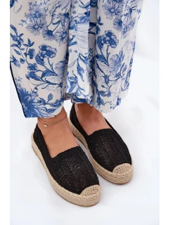 Dámske espadrilky na platforme Vinceza - čierne