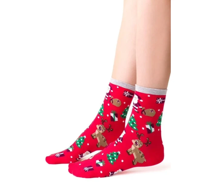 Dámské vánoční ponožky model 21327638 3540 - Steven Dámské vánoční ponožky model 21327638 3540 - Steven