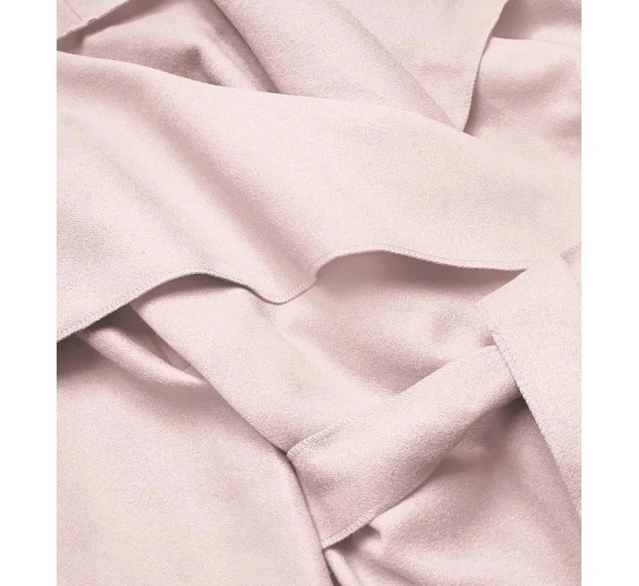 Světle růžový dámský kabát model 17064074 - MADE IN ITALY Světle růžový dámský kabát model 17064074 - MADE IN ITALY