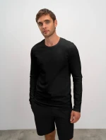 Vamp - Pánske bavlnené tričko s dlhým rukávom 20923 - Vamp