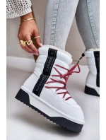 Śniegowce Damskie Na Grubej Podeszwie Wegańskie D.Franklin DFSH371007 Białe