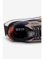 Sneakersy Męskie Big Star NN174320 Memory Foam System Beżowo-Niebieskie