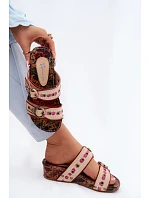 Kožené vzorované dámské sandály na platformě Maciejka K7406-04 Multicolor