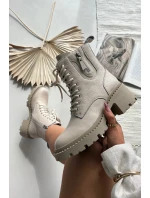 Dámske členkové topánky Vinceza so zateplením - béžové Dámske členkové topánky Vinceza so zateplením - béžové