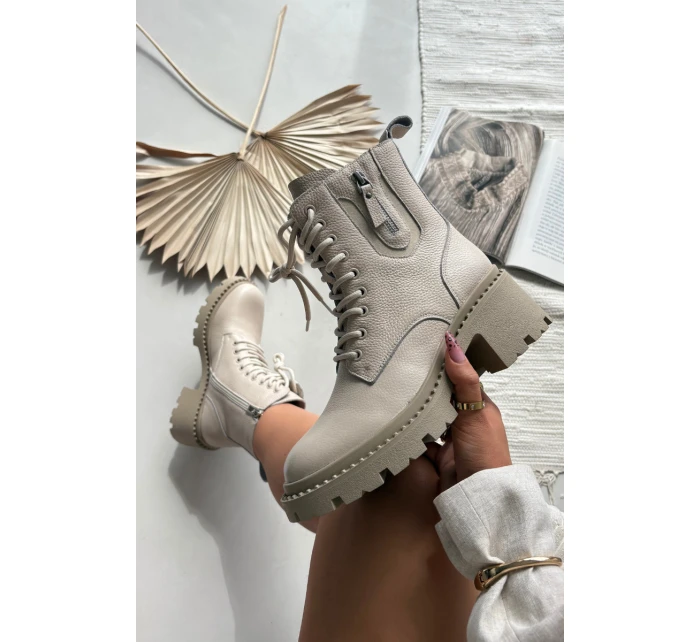 Dámske členkové topánky Vinceza so zateplením - béžové Dámske členkové topánky Vinceza so zateplením - béžové