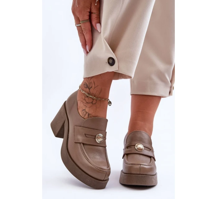 Poltopánky na podpätku model 183950 Step in style