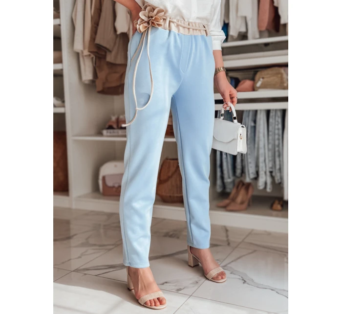 Dámské máslové kalhoty s květinami blue Dstreet model 21984428 - FashionStreet