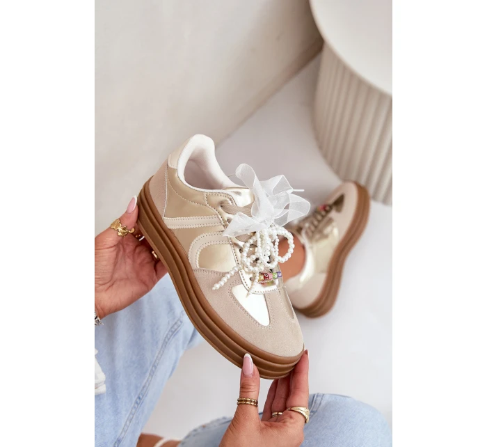 Dámské Tenisky Na Platformě S Ozdobami model 21688417 - Boto Dámské Tenisky Na Platformě S Ozdobami model 21688417 - Boto