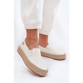 Dámské espadrilky na platformě Big Star model 22042771 Ecru - Big Star Shoes Dámské espadrilky na platformě Big Star model 22042771 Ecru - Big Star Shoes