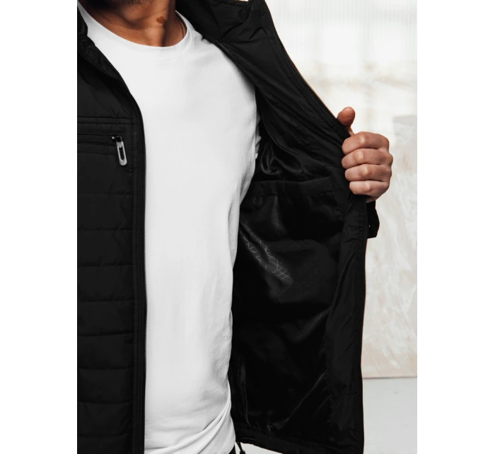 Pánská prošívaná bunda s kapucí černá Dstreet model 21983305 - FashionStreet