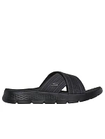 Dámske šľapky Skechers GO WALK FLEX SANDAL IMPRESSED 141420 BKGY