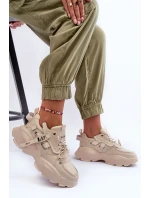 Buty Sportowe Sneakersy GOE MM2N4015 Beżowe