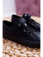 Dětské Kožené Tenisky BIG STAR model 21518297 Černé - Big Star Shoes Dětské Kožené Tenisky BIG STAR model 21518297 Černé - Big Star Shoes