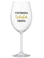 Tekutá terapia pre mamy - priehľadný pohár na víno 350 ml