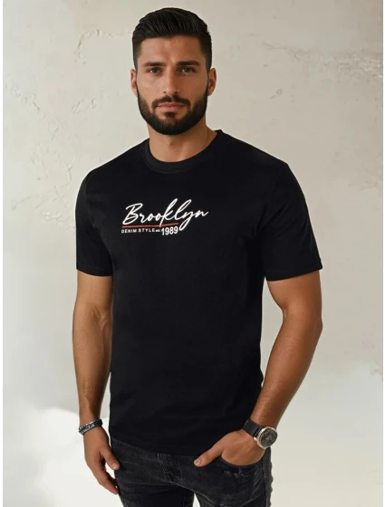 Pánské tričko s potiskem černé Dstreet model 21973743 - FashionStreet