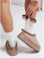 Dámské sněhule s vyšívaným béžové Dstreet model 21993271 - FashionStreet