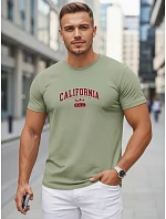 Tshirt męski bawełniany z nadrukiem California zielony model 22316124 - FashionStreet Tshirt męski bawełniany z nadrukiem California zielony model 22316124 - FashionStreet
