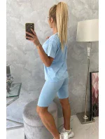 Modrý set top+legíny