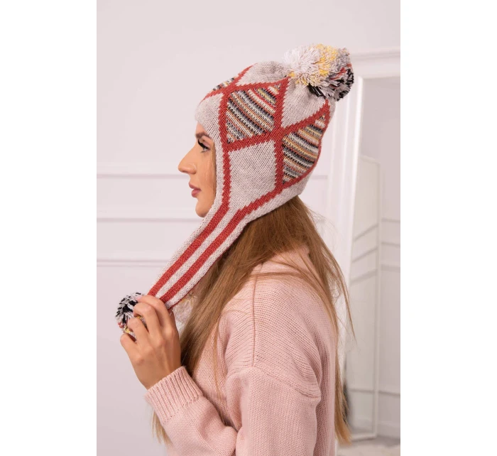 Dámská klapka na uši Eunika model 18751839 - K-Fashion Dámská klapka na uši Eunika model 18751839 - K-Fashion