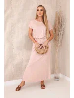 Viskózové šaty s vreckami púdrovo ružové Viskózové šaty s vreckami púdrovo ružové