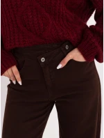 Spodnie jeans SP  ciemny brązowy model 21776455 - FPrice