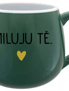 I LOVE YOU - zelený keramický hrnček 300 ml