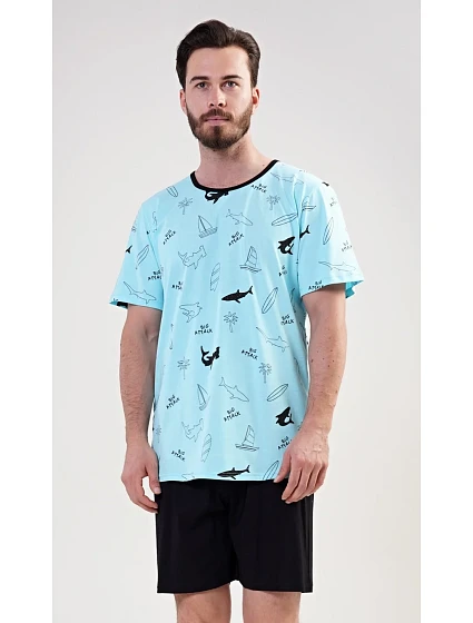 Pánské pyžamo šortky model 22408321 - Vienetta MAN Pánské pyžamo šortky model 22408321 - Vienetta MAN