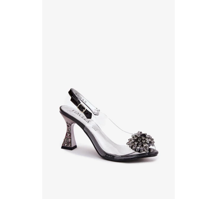 Sandále na podpätku model 214706 Vykročte štýlovo