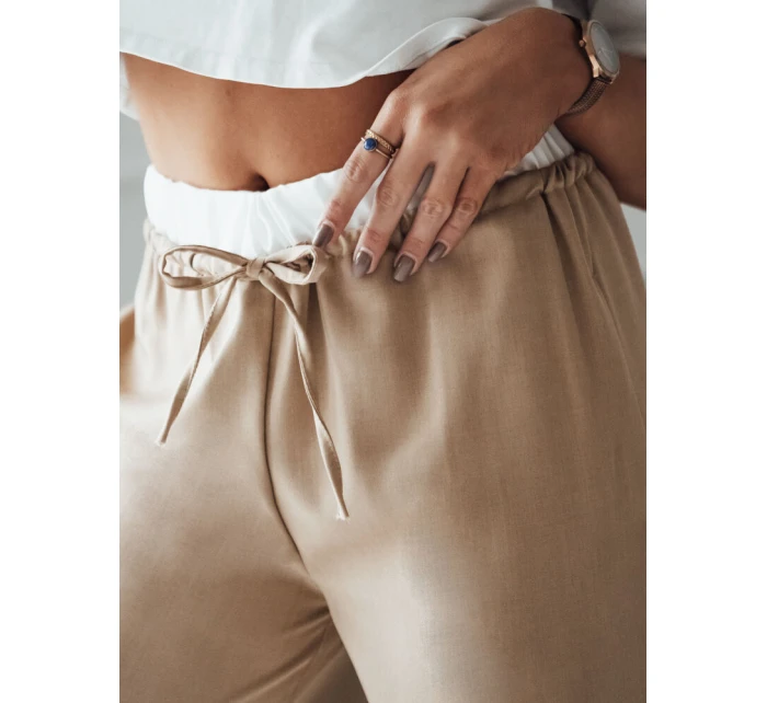 Dámské široké kalhoty camel Dstreet model 21972693 - FashionStreet Dámské široké kalhoty camel Dstreet model 21972693 - FashionStreet