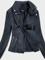 Tmavo modrá bunda ramoneska so zipsami (B0112)