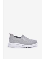 Dámské Textilní Tenisky Šedé model 21689117 - EVENTO Dámské Textilní Tenisky Šedé model 21689117 - EVENTO