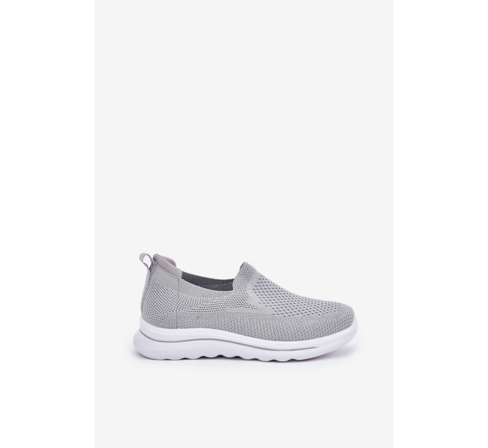 Dámské Textilní Tenisky Šedé model 21689117 - EVENTO Dámské Textilní Tenisky Šedé model 21689117 - EVENTO