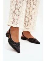Dámské sandály s pletením na Černé model 21911471 - Boto
