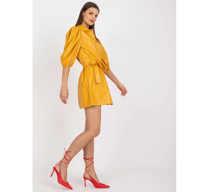 Šaty LK SK 508478.64P tmavo žltá