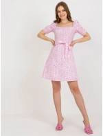 Sukienka LK SK model 18605337 biało różowy - FPrice