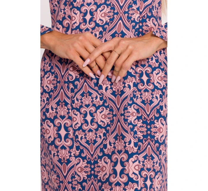 model 21296058 Šaty s potiskem a širokými manžetami model 3 - Moe