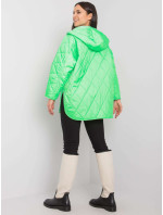 Dámska prešívaná bunda s kapucňou Selah - fluo zelená
