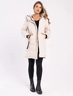 Dámsky kabát L22055-W24 béžový J-ASPEN - Volcano