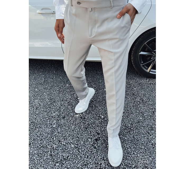 Pánské elegantní kalhoty světle šedé Dstreet model 21975902 - FashionStreet