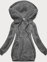 Tmavosivá dámska klokanie mikina (YS10003-5)