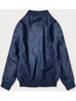 Tmavo modrá bunda typu pilotka (XW12X)