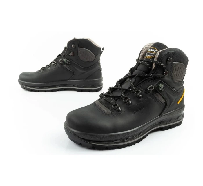 model 21479888 Nero pánské trekové boty kožené nepromokavé kotníkové boty - Grisport