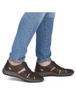 Pánske hnedé kožené čižmy Rieker 05281-25 Pánske hnedé kožené čižmy Rieker 05281-25