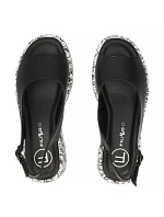 Dámské kožené sandály na platformě černé Filippo model 22135924