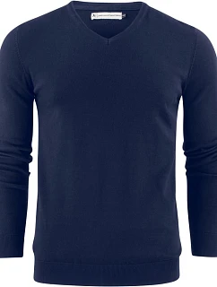 James Harvest Ashland V-Neck Pánsky sveter s výstrihom do V 62.2507 tmavomodrý