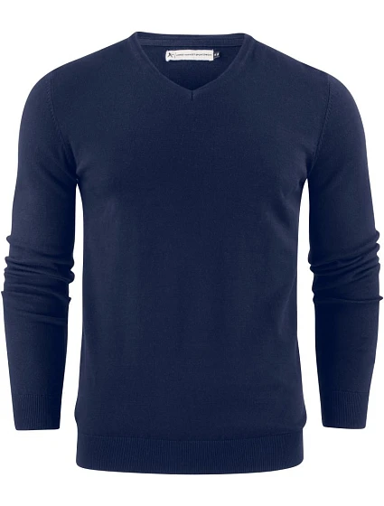 James Harvest Ashland V-Neck Pánsky sveter s výstrihom do V 62.2507 tmavomodrý