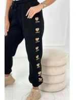 Bavlnené nohavice Amour čierny Bavlnené nohavice Amour čierny
