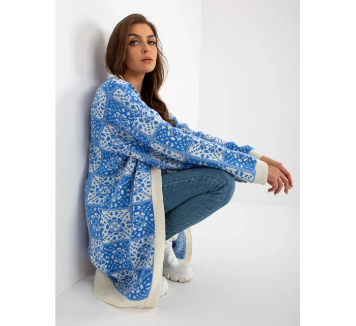 Dámský svetr LC SW model 17657807 bílý a modrý - FPrice